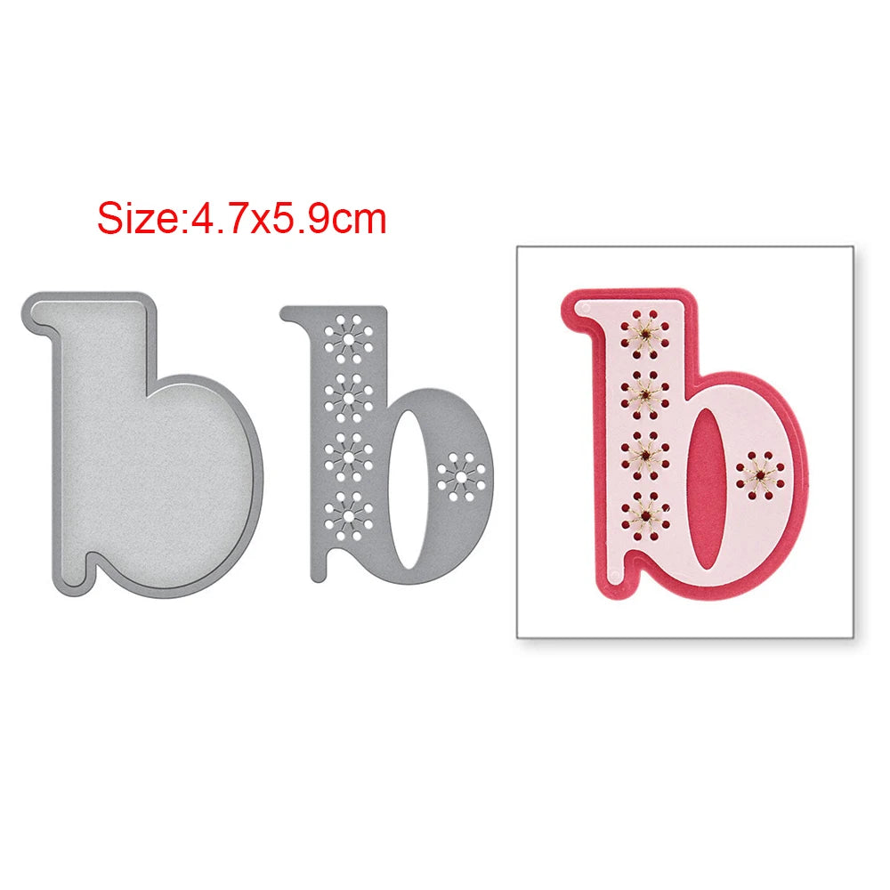 Stitched Alphabet Metal Cutting Dies Stitched Punctuation Symbols Numbers Die Cuts for DIY Scrapbooking Crafts Card Making