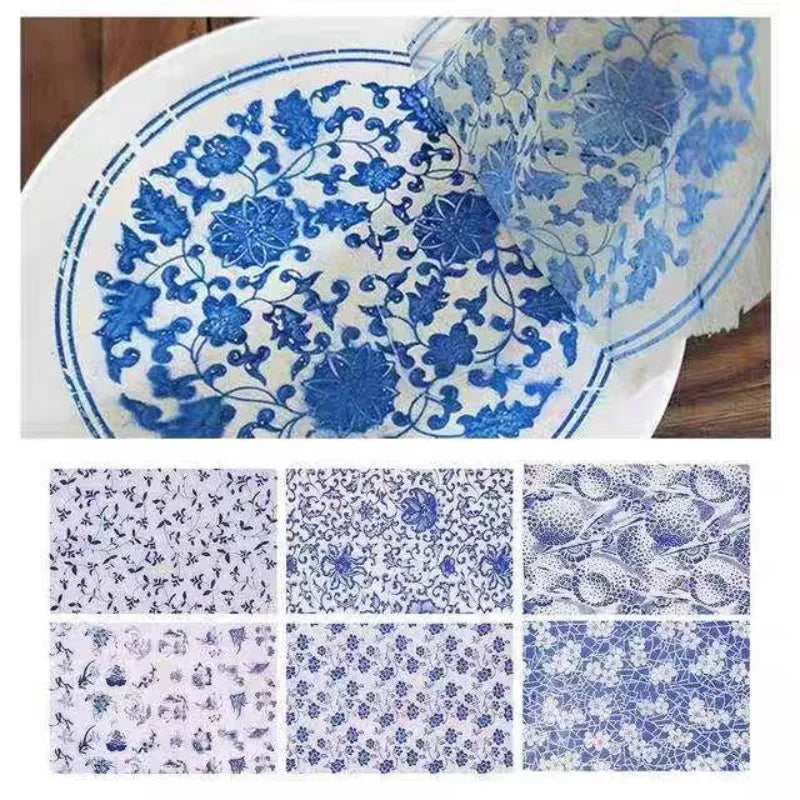 1 Ceramic Clay Transfer Paper, Underglaze Flower Paper, High-temperature Jingdezhen Traditional Sticker Coloring Tool