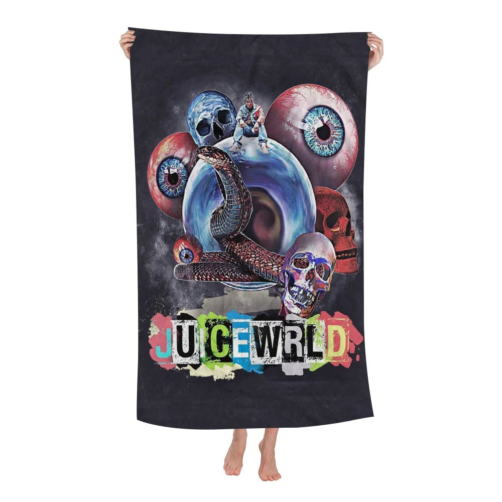 M-Musician J-Juice W-Wrld Big Microfiber Beach Towels Quick Dry Towel Sand Beach Towels Pool Towel for Travel Swim Pool Yoga
