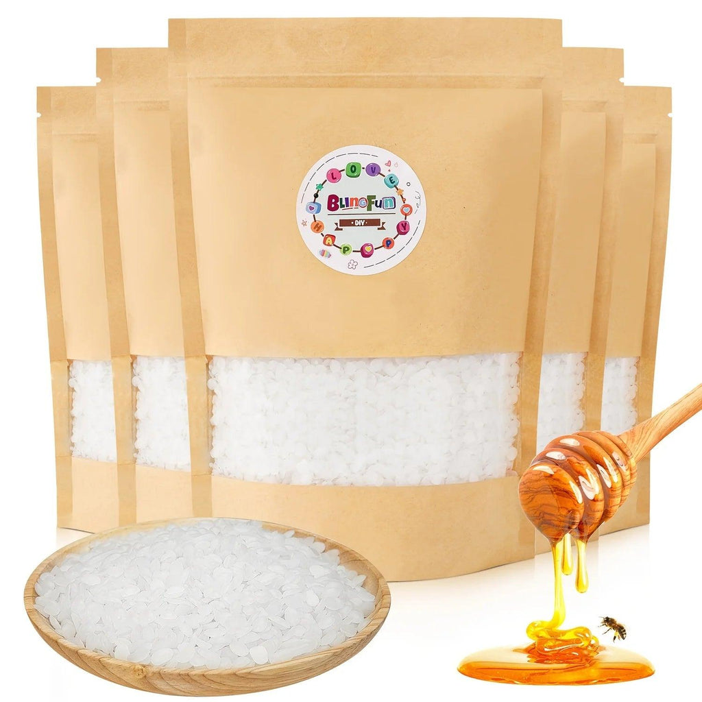 BlingFun 1/2/5LB Soy Wax/White Beeswax, 100% No Harmful Additives Candle Wax , For Making Scented Candles and Wax Crafts Product