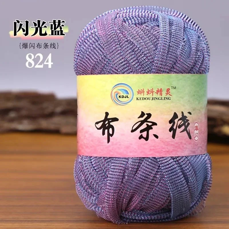 Colorful Sparkling Metallic Knitting Yarn 50g 30m Crochet
