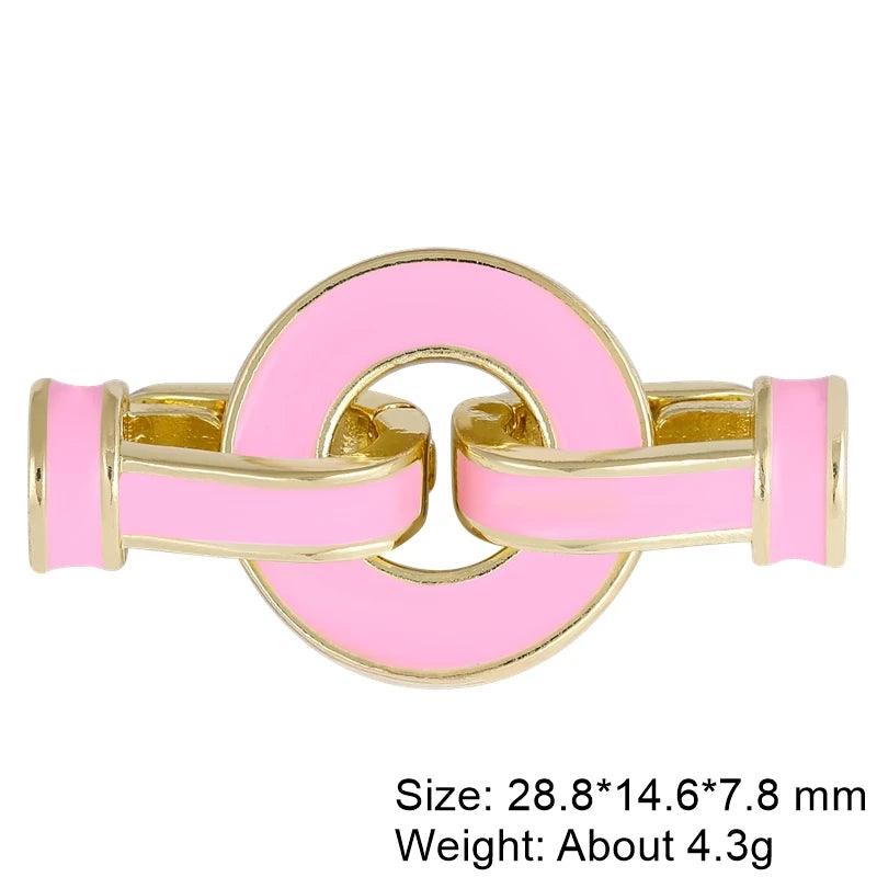 Juya 18K Gold Silver Plated Fasteners Accessories Creative Closure Lock Clasps For DIY Needlework Beads Pearls Jewelry Making