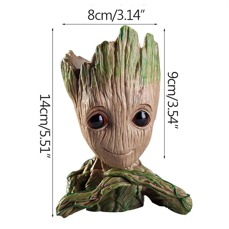 Groot Flower Pot Groot Flower Home Decoration Vases Multifunction Ornaments Arrangement Action Character Figurine Pen Holder