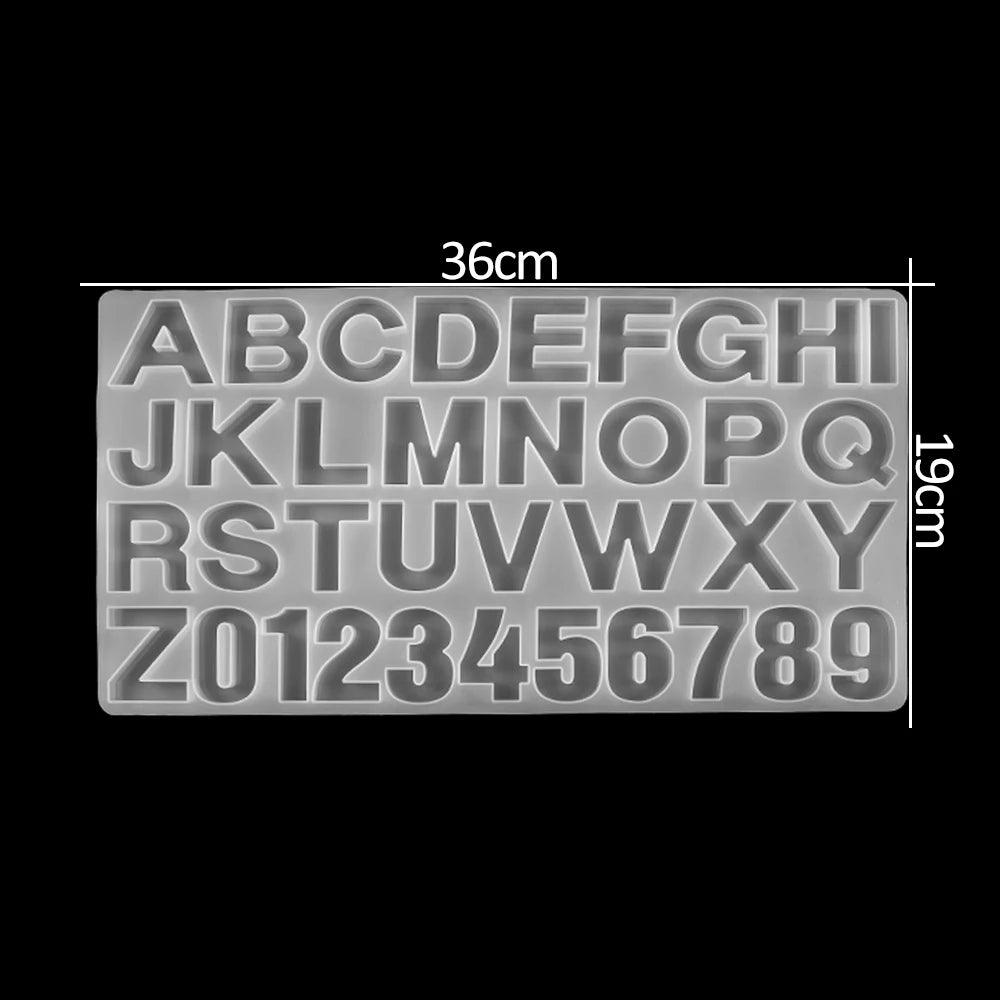 Letter A To Z Mold Alphabet & Number Silicone Molds Epoxy Resin Molds for DIY Jewelry Making Findings Supplies Accessories
