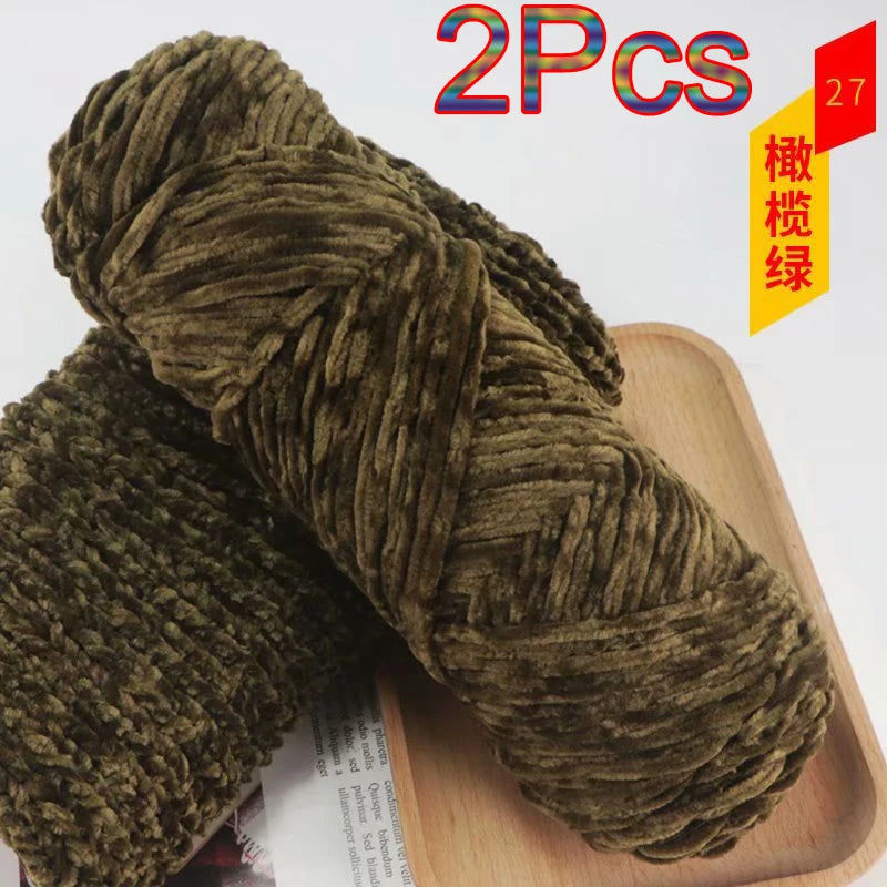 Chenille Velvet Yarn 100 Percent Polyester Amigurumi