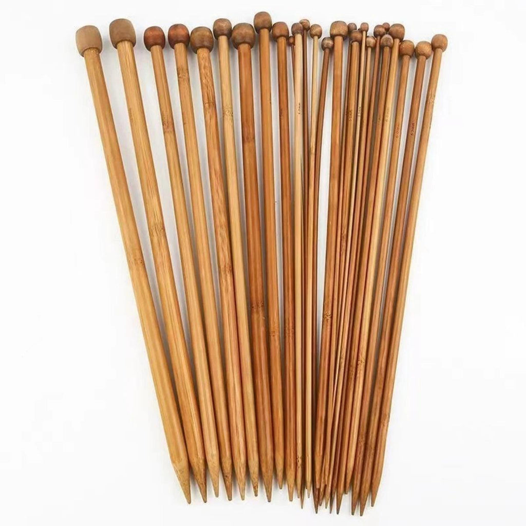 2 pcs/set (25cm/36cm) knitting sweater stick needle bamboo sweater needle knitting scarf hat tool