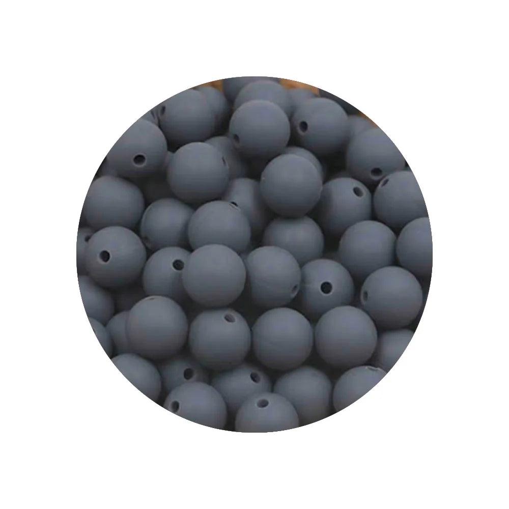 Kivoct 100Pcs 12MM Round Silicone Beads For Jewelry Making DIY  Pacifier Chain Necklace Keychain Accessories