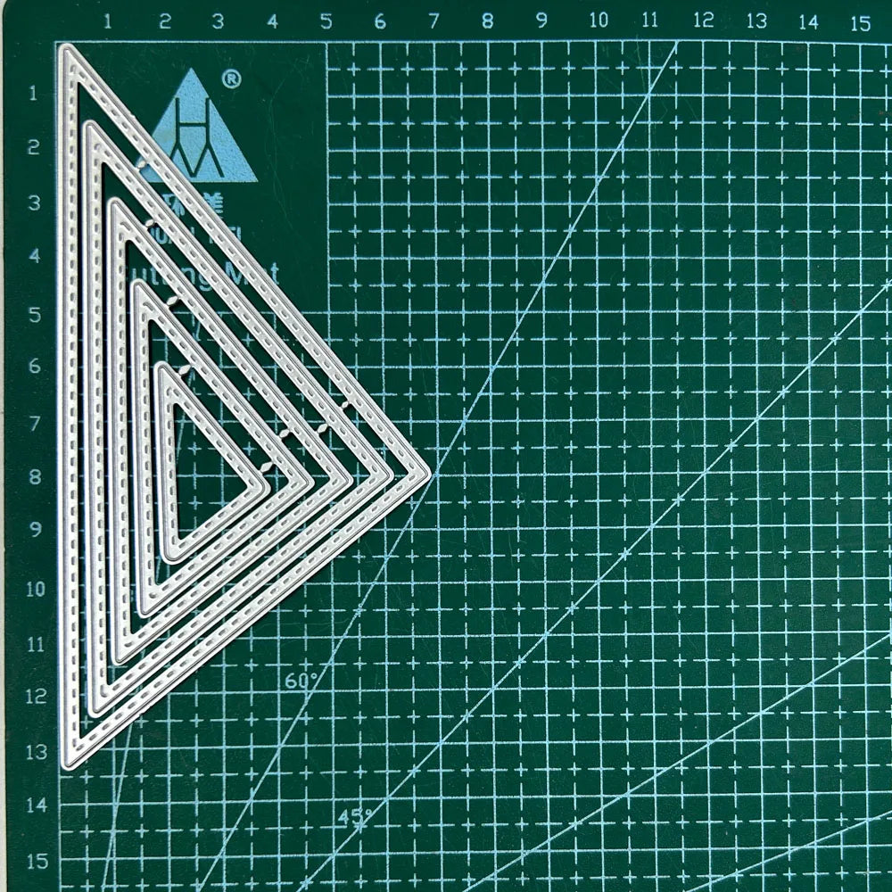 Multi-Layer Triangular Square Frame Metal Cutting Dies for Scrapbooking and Paper Crafting