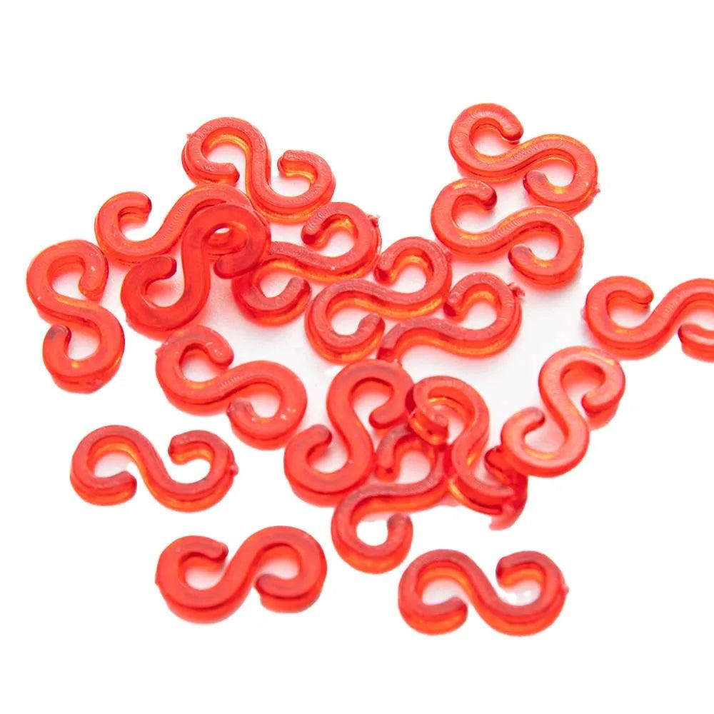 500pcs S Clips Hook Plastic Connectors Refills for DIY Charm Loom Rubber Band Bracelet Jewelry Making Supplies Accessories Gift