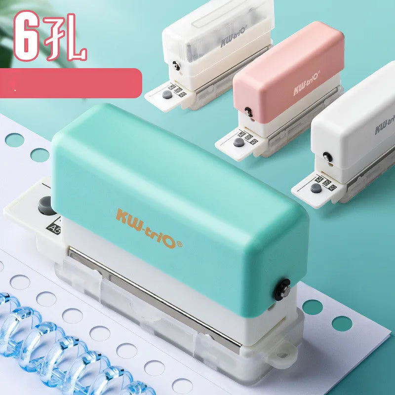 6 Holes Hole Puncher DIY A4 A5 B5 Loose Leaf Paper Hole Punch Planner Scrapbooking Paper Binding Standard Hole Punch Machine