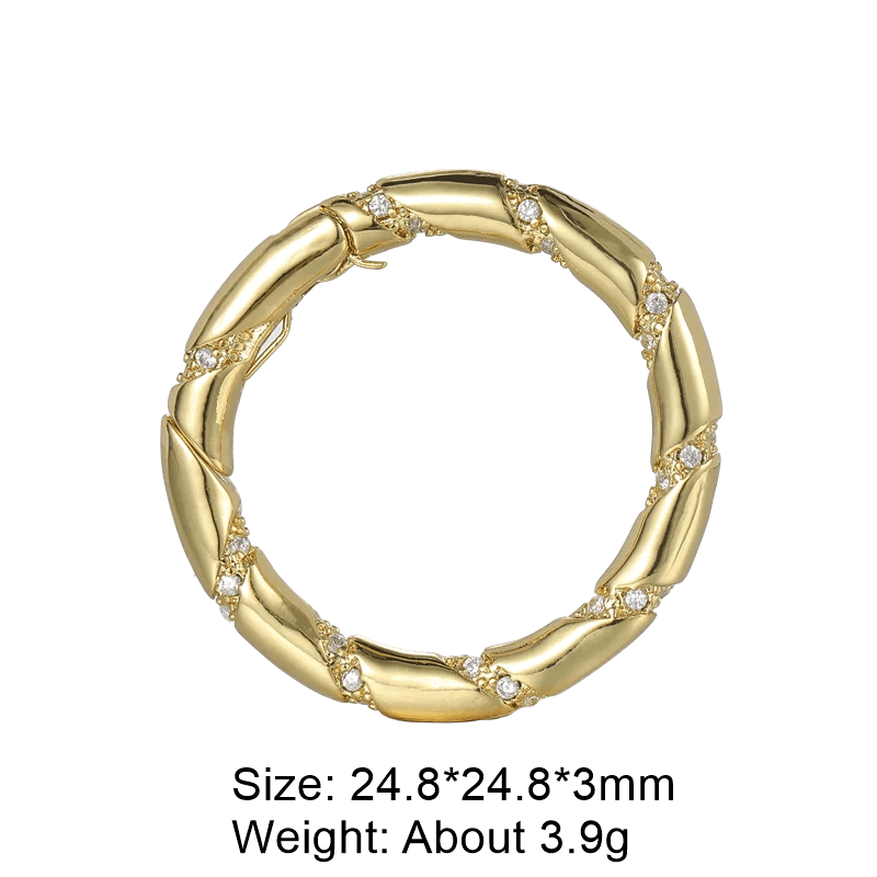 Juya DIY Pendant Carabiner Screw Lock Clasps Supplies For Handmade Women Men Punk Charms Mesh Chains Jewelry Making Accessories