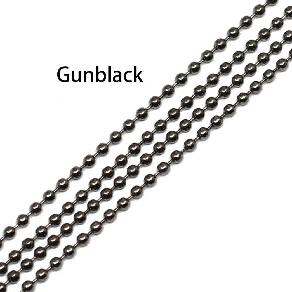 5m/lot 1.2 1.5 2.0 mm Metal Ball Bead Chains Findings Bulk Kettingen Necklace Chain For Jewelry Making Supplies DIY Accessories
