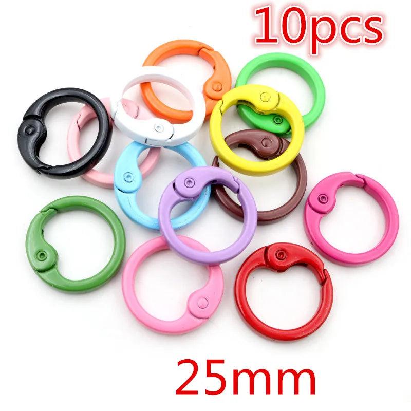 Colorful Mixed Alloy Split Jump Rings Lobster Clasp Eyelets Screw Pins Keychain DIY Jewelry Making Accessories Supplies