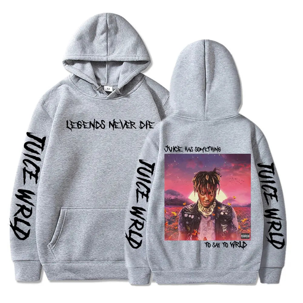 Juice WRLD Hoodies Men Women Hooded Sweatshirts Fashion Hip Hop Casual Pullovers Autumn Boys Girls Black Streetwear Juicewrld