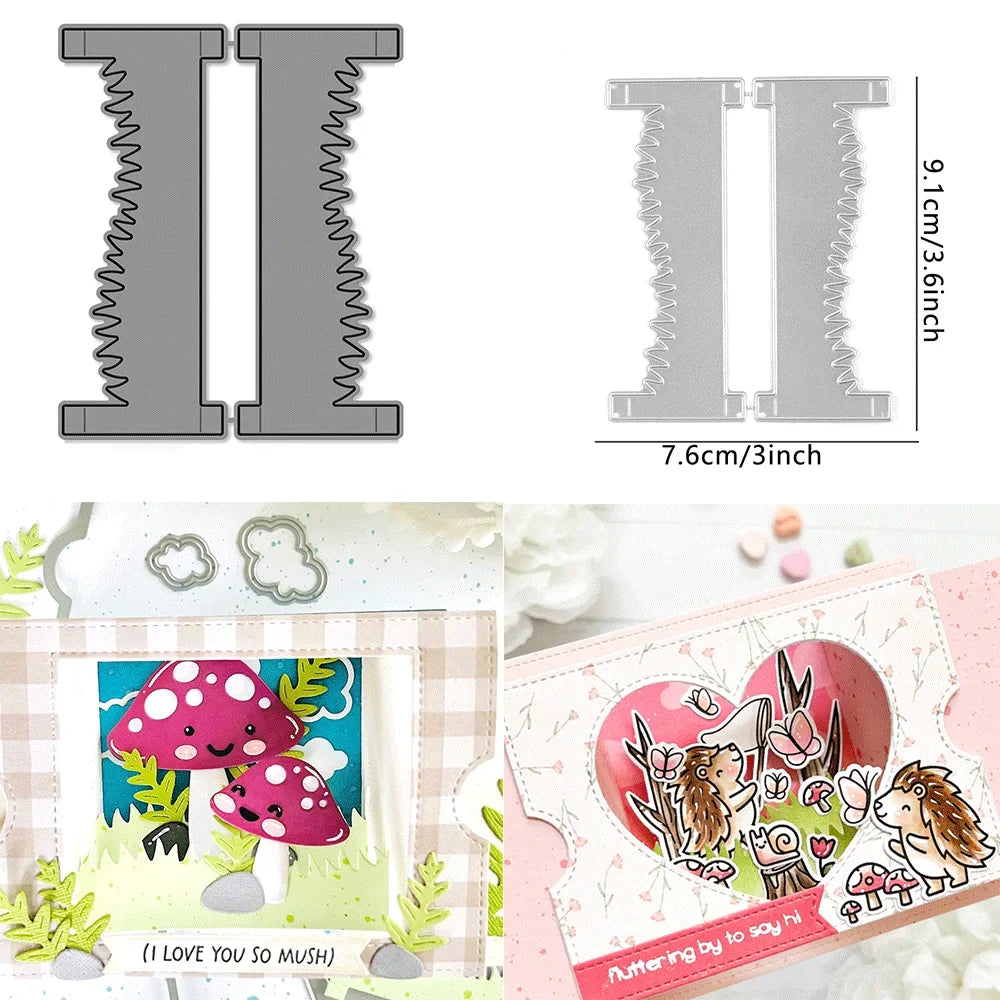 Heart Pouch and Add-On Metal Cutting Dies Embossing Diecut for DIY Wedding Card Making Scrapbooking Crafting Supplies