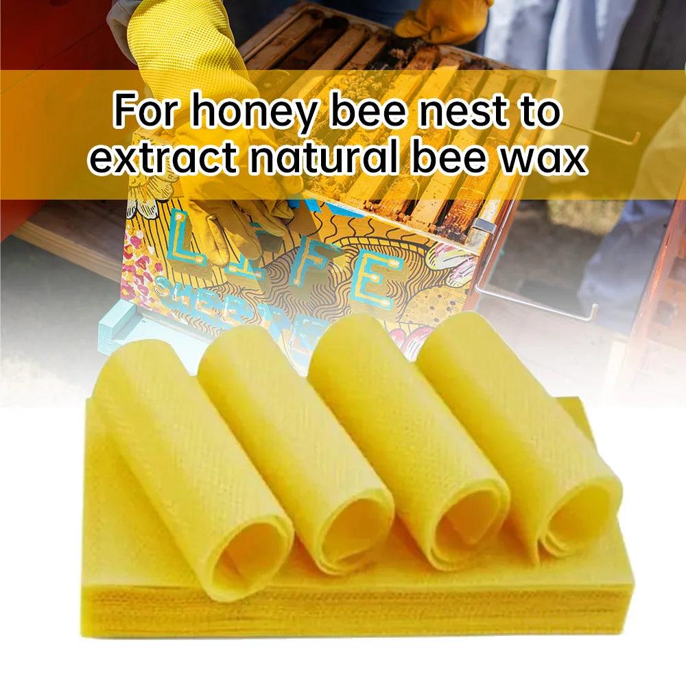 10pcs Beeswax Sheets Candle Making Craft DIY Kits Bee Wax Foundations Honey Candles Maker Bees Wax Honeycomb Beekeeping 13.2x9cm