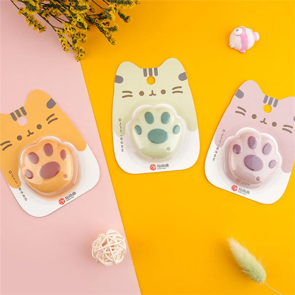 1PC Cute Mini Pocket Cat Paw Art Utility Knife Express Box Knife Paper Cutter Craft Wrapping Refillable Blade Stationery Tools