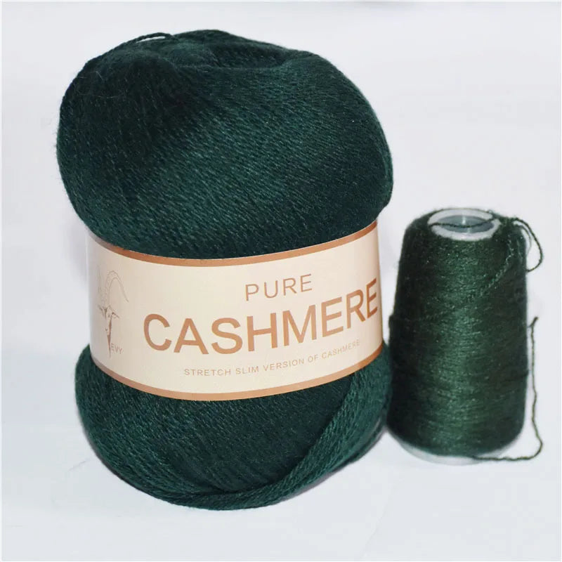 Pure Mongolian Cashmere Yarn for Crocheting 3-Ply Worsted Warm Soft Weaving Fuzzy Knitting Thread Pack of 5