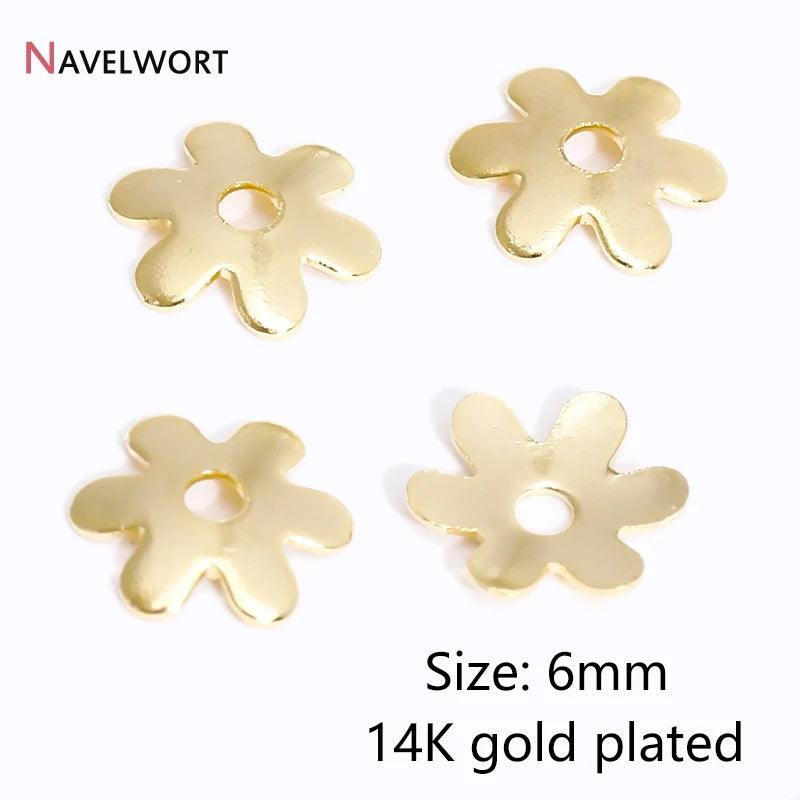14K/18K Gold Plated Brass Bead Caps,Caps For Beads,Flower Bead Caps For Jewelry Making,Caps For Bracelet,Accessories For Jewelry