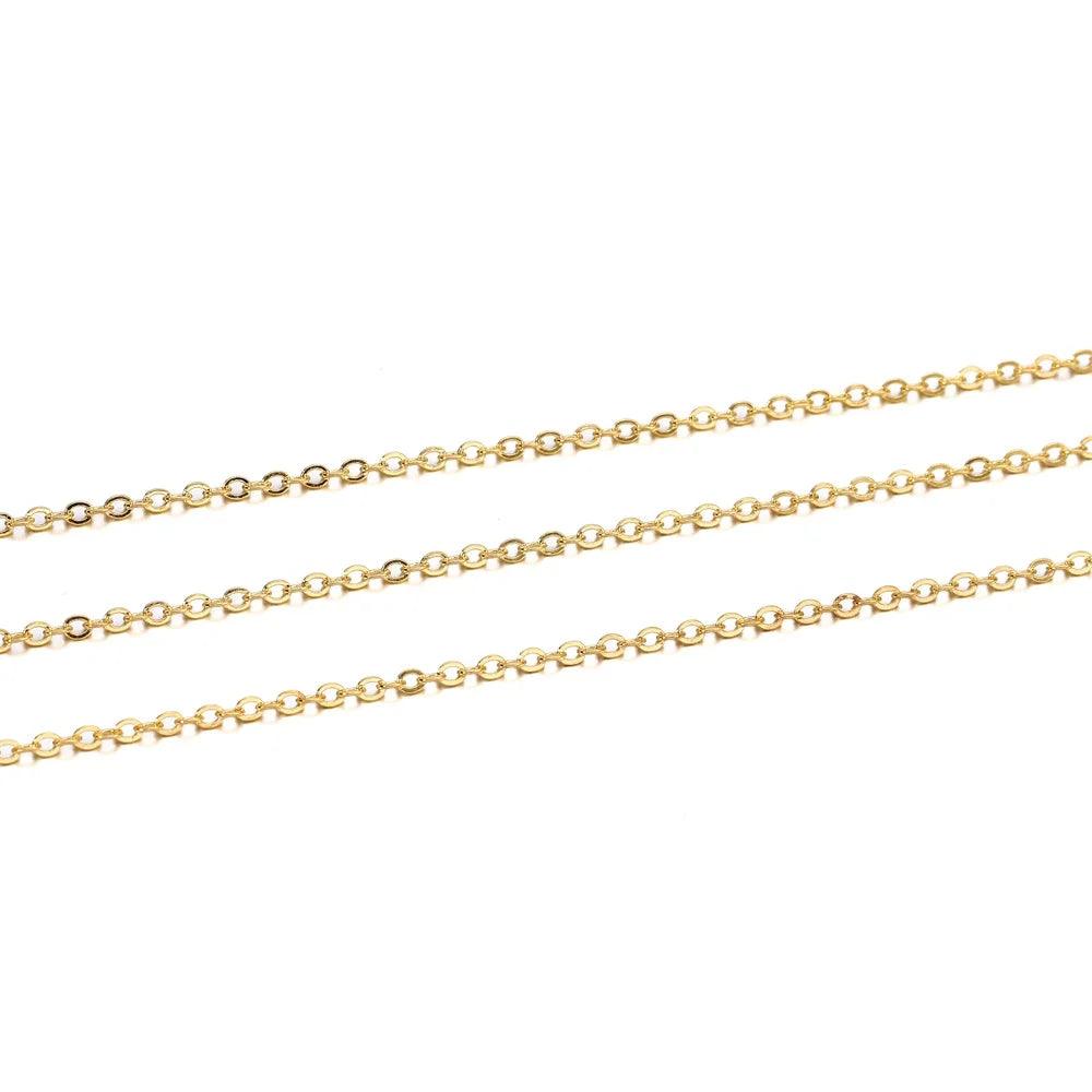 5 M/lot Gold/Bronze Plated Necklace Chain For Jewelry Making Findings DIY Necklace Chains Materials Handmade Supplies