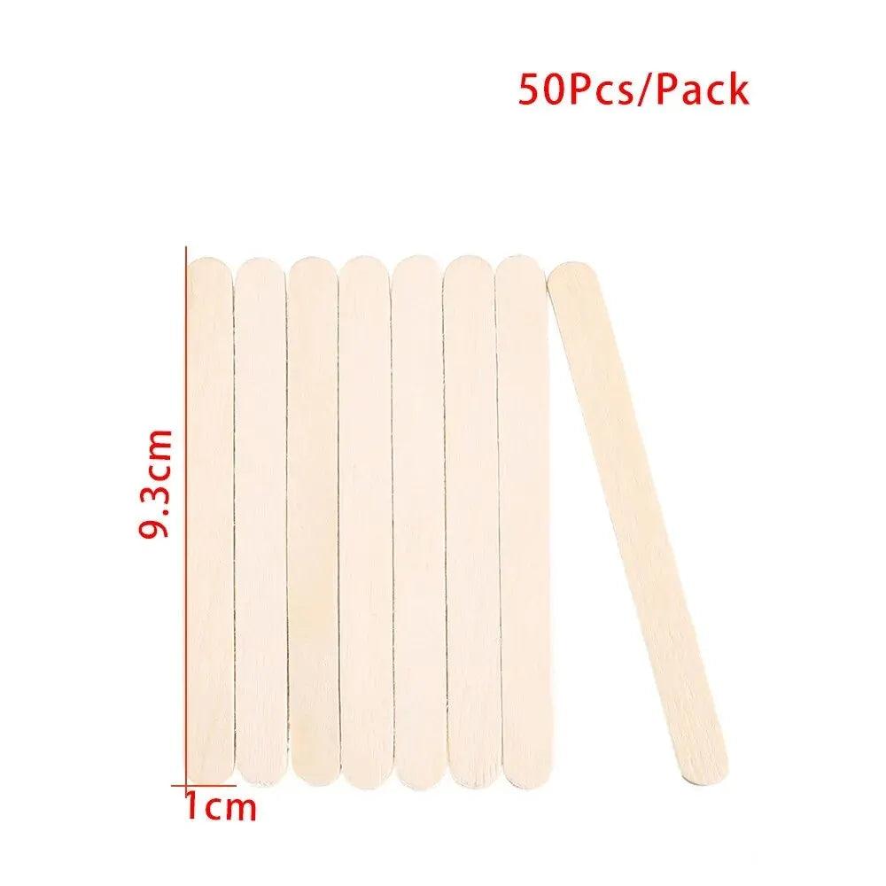 50Pcs Resin Tool Epoxy Stirring Stick Popsicle Ice Cream Stick Handmade DIY Resin Mold Wood Ice Pop Sticks Making Tools