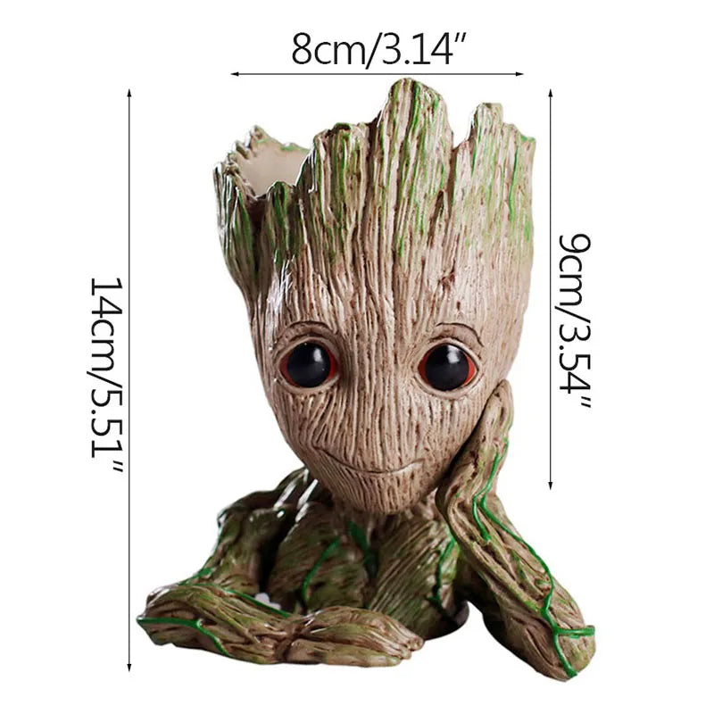 Groot Flower Pot Groot Flower Home Decoration Vases Multifunction Ornaments Arrangement Action Character Figurine Pen Holder
