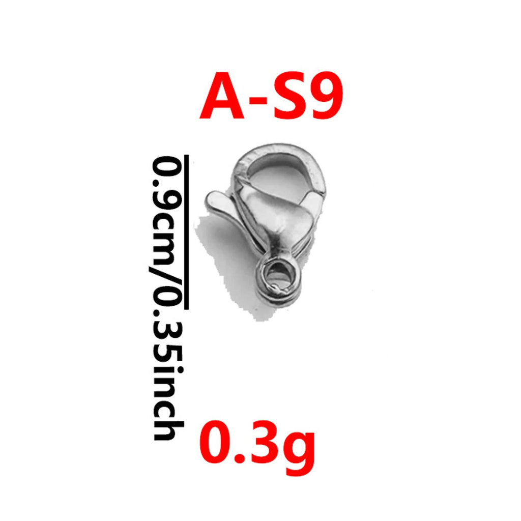 20Pcs Gold/Stainless Steel Lobster Clasps For Diy Necklace And Bracelet Jewelry End Links, Simple And Practical 0.9cm-1.5cm
