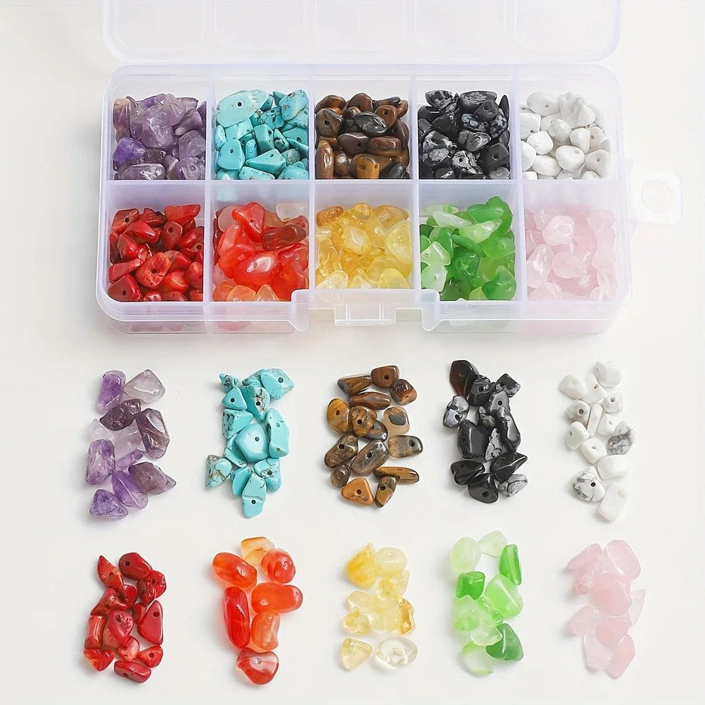 3-5MM Natural Stone with hole Gravel Crystal Chips Quartz Ore Minerals Reiki Healing Tumbled Agates DIY For Jewelry Making