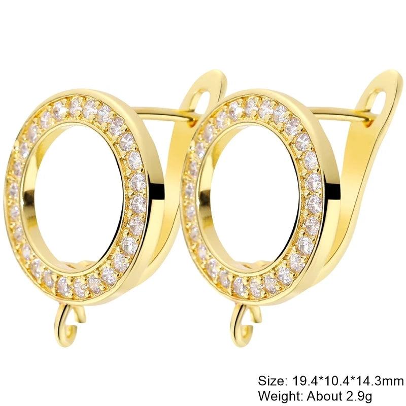 Juya DIY Women's Earring Making 18K Gold Silver Plated Basic Antiallergic Fixtures Ear Wire Fastener Hooks Accessories Supplies
