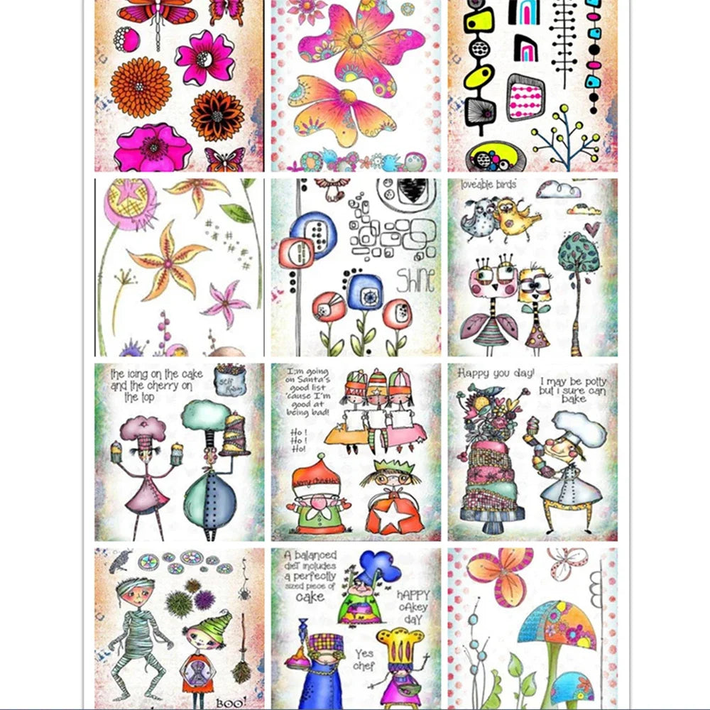 CustomAbstract Imagination Transparent Stamps DIY Scrapbook Card Crafts