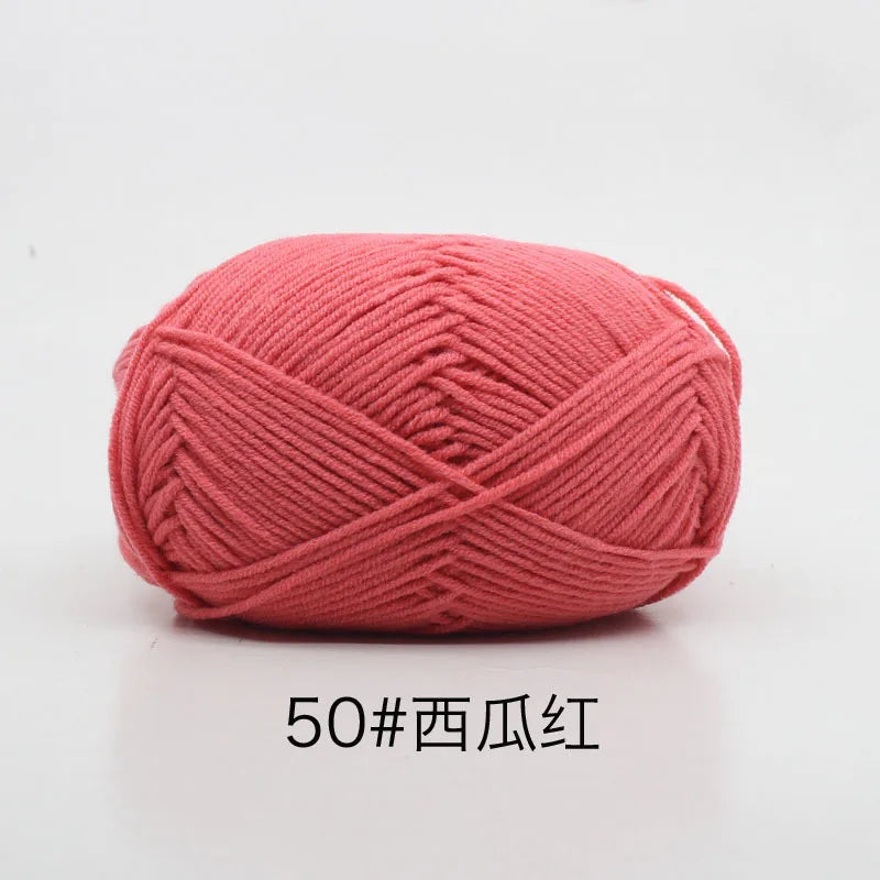4ply Milk Cotton Knitting Yarn Set for Crochet Crafts and DIY Projects