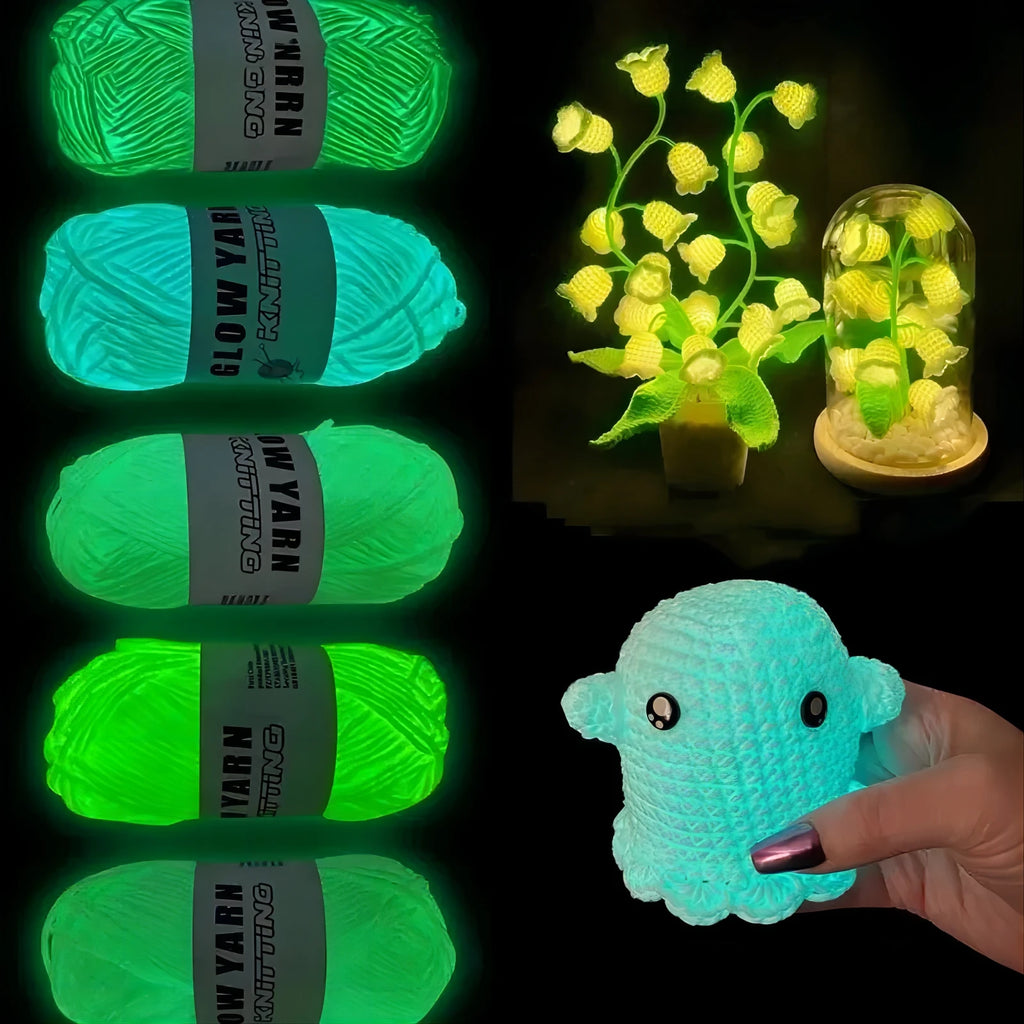 (1pc)  50g Novel  Yarn Glow In The Dark Luminous Yarn Hand Knitting  Hat Carpet Sweater Wool Glowing Yarn Sewing DIY Accessories