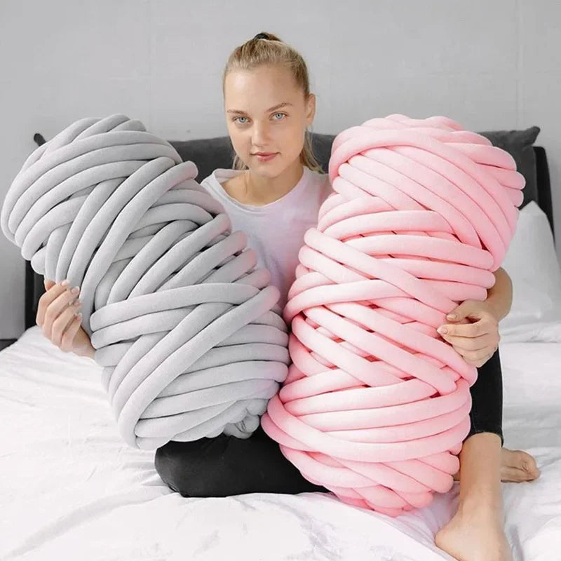 500G The New Thick Wool Yarn Core Filling Cotton Cored Hand-knitted Machine Washable Can Not Wash Hair