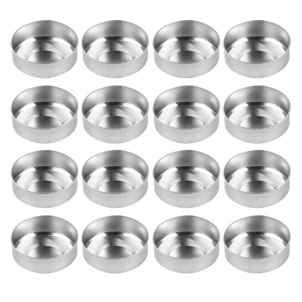 100 Pcs Aluminum Box Empty Case DIY Candles Tea Light Tins Tealight Cups - Winord