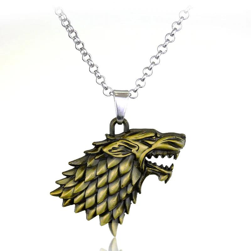 Fire and Blood House Targaryen Dragon Necklace A Song of Ice and Fire Metal Pendant Necklace for Women Men Fans Choker Jewelry