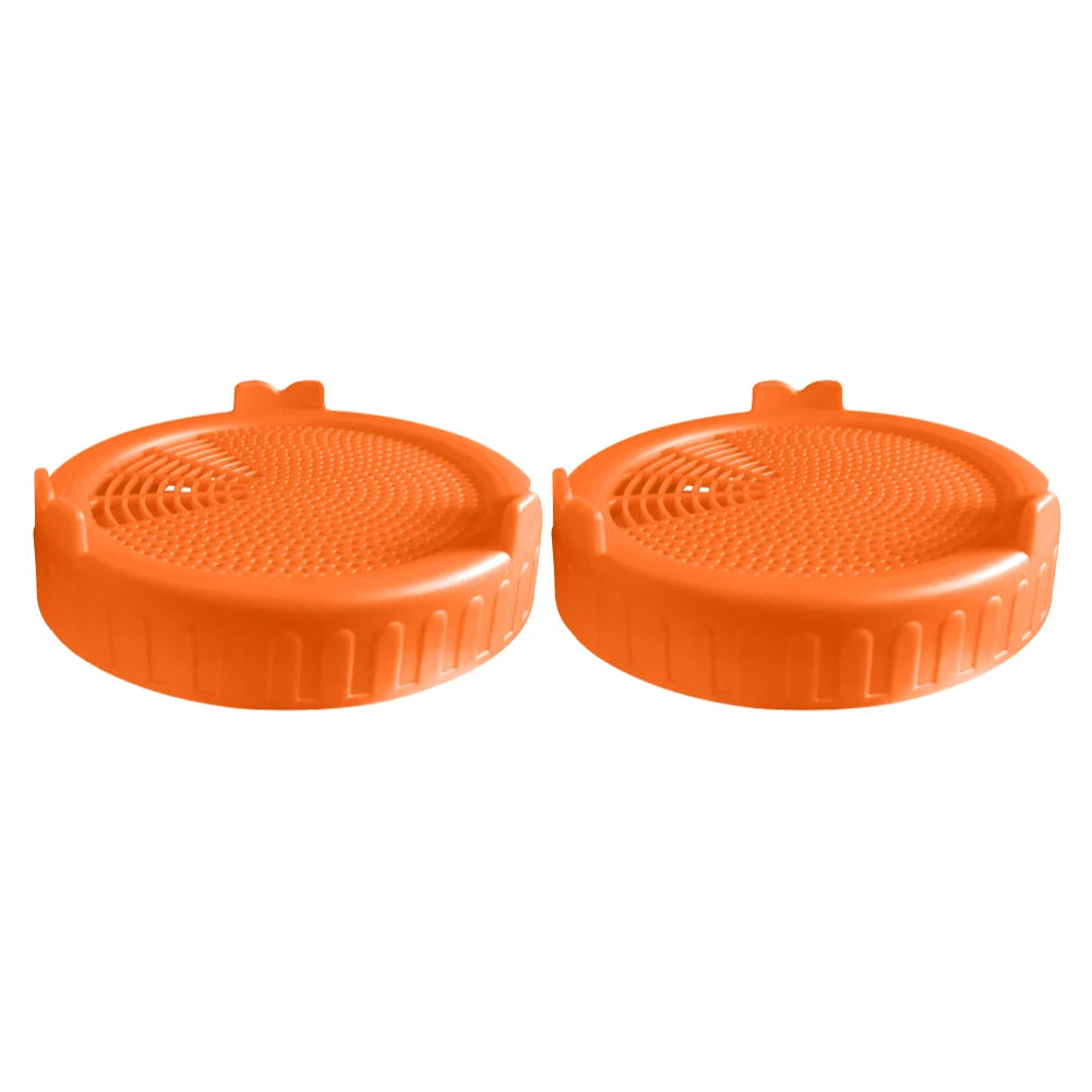 1-2PCS Plastic Sprouting Lid Food Grade Seed Crop Germination Vegetable Plastic Sealing Ring LidMesh Sprout Cover For Mason Jar