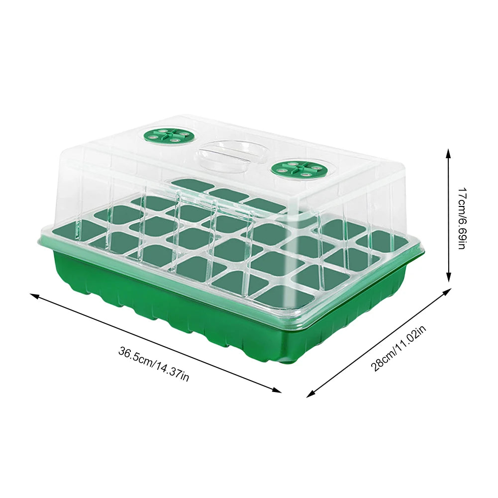 Mini Greenhouse 12/24/48 Compartments Indoor Greenhouse Propagation Greenhouse Nursery Box With Air Vent  for Hydroponics Growin