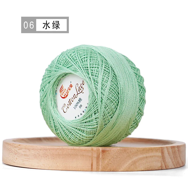 100% Cotton Mercerized Crochet Yarn 45g for Knitting and Embroidery Projects