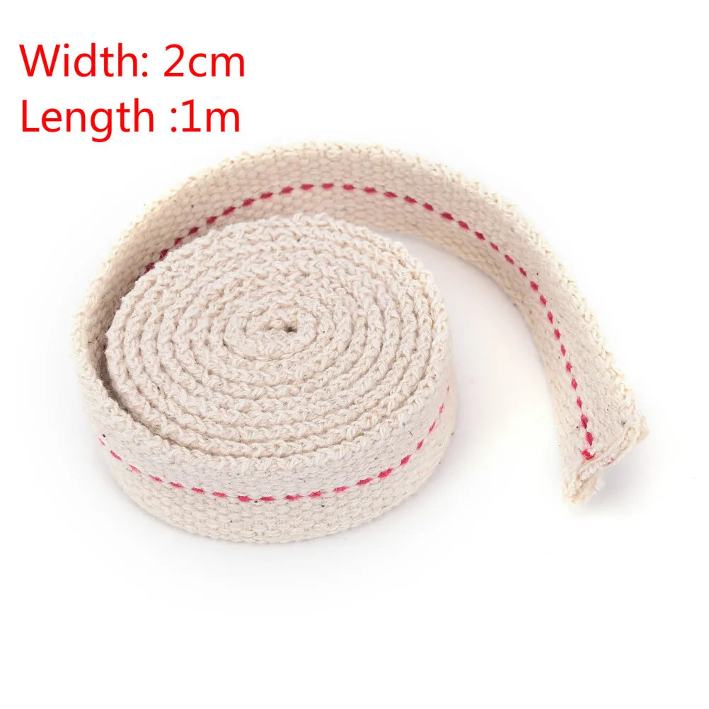 New Arrive DIY Accessory Material 1/1.5M Strong Flat Cotton Wick Core For Kerosene Burner Stove Lighting Lantern Oil Lamp Making