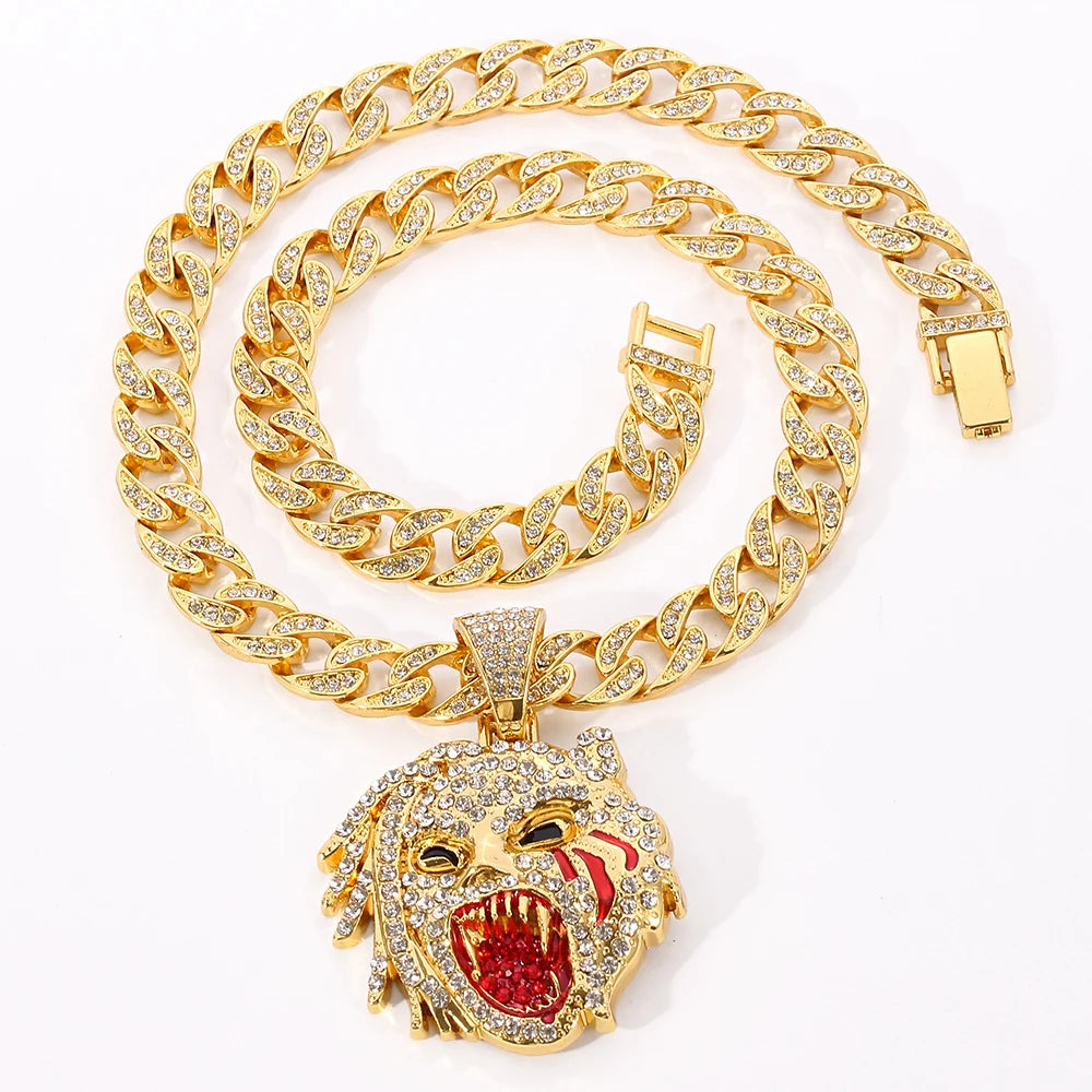 European and American Fashion Leopard Head Necklace Retro Personality Animal Pendant Exquisite Versatile Clavicle Chain