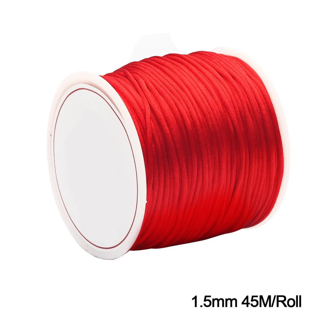 Red Nylon Cord Beading Thread Chinese Knot Macrame Cord Bracelet Braided Rope String For Jewelry Making DIY Craft Tassel Necklac