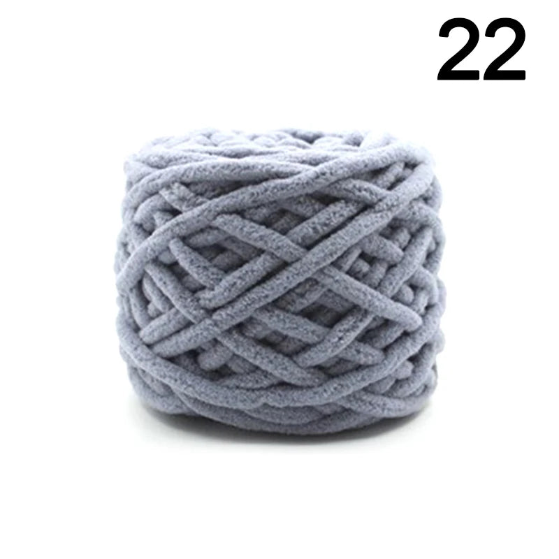 100g Chenille Knitting Chunky Yarn Soft Thick Ice Strip Line Hand Crochet Weaving Scarf Blanket Thread