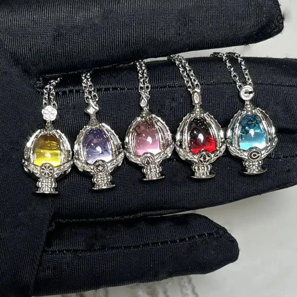 Anime Puella Magi Madoka Magica Necklace Crystal Soul Gem Pendant Kaname Madoka Akemi Homura Cosplay Jewelry Accessoies Prop