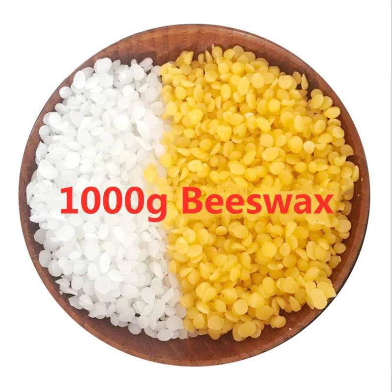 1000g Pure Natural Beeswax Wax Candles Making Supplies 100% No Added Soy Wax Lipstick DIY Material Yellow and White Beeswax - Winord