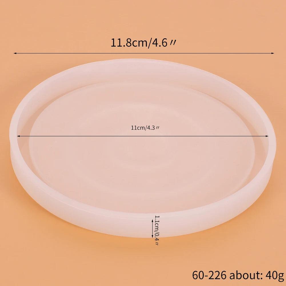Coaster Silicone Resin Mold Heart Round Square Hexagon Oval Cup Tray Mat Casting Crafts Jewelry Storage Tray Making Home Decor