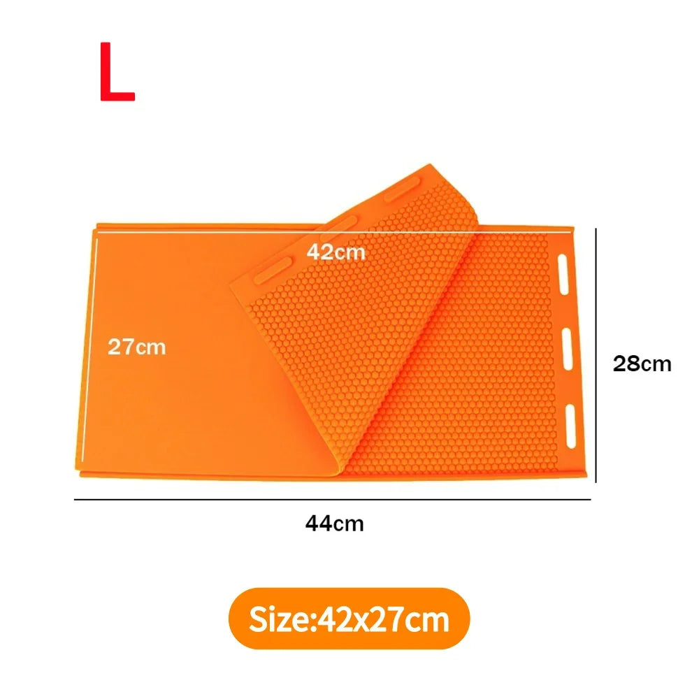 2pcs Beewax Foundation Sheet Mould Flexible Beeswax Foundation Press Mold Silicone Harmless Handmade Durable Beeswax Making Tool