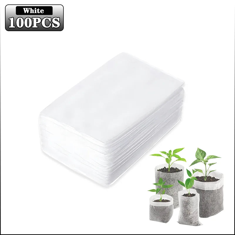 100-1000PCS Fabric Plant Seedling Bags for Vegetables Flowers Herbs and Plant Growth Eco Friendly Nursery Pots Gardening Bags