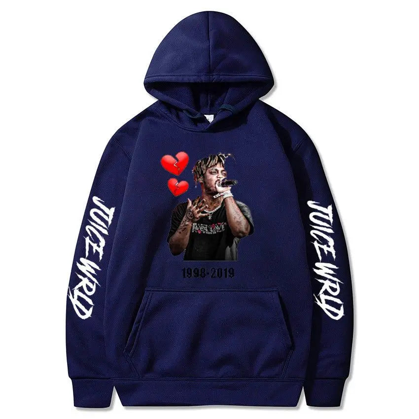 Rapper Juice Wrld 999 Letter Printed Hoodie Y2k Women's Casual Fashion Sportswear Autumn/Winter Hoodie Men's Women's Clothing