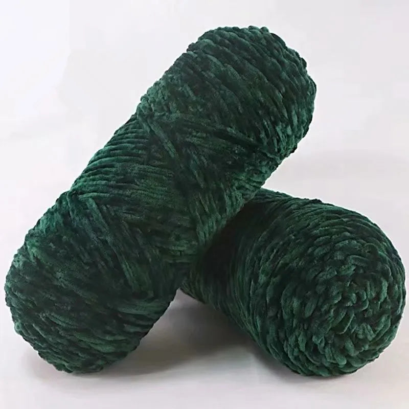 DIY Soft Chenille Yarn for Knitting and Crochet 100g 130M Polyester Velvet Amigurumi Dolphin Baby Plush