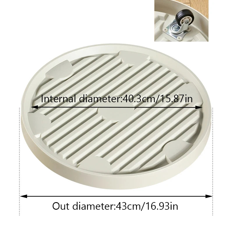 Removable Flower Pot Tray With Wheels Round Movable Planter Dolly Trolley Pallet Outdoor Indoor Tree Flower Plants Planter Stand